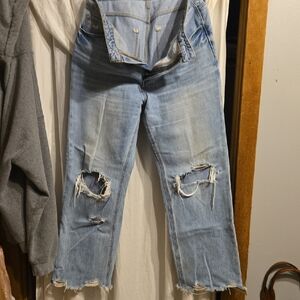 Distressed Light Blue Boyfriend Jeans